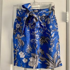 NWOT JCrew pull-on skirt in Ratti® tropical toile linen